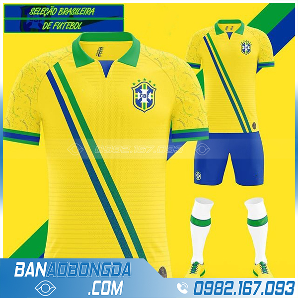 áo bóng đá Brazil tự thiết kế đẹp