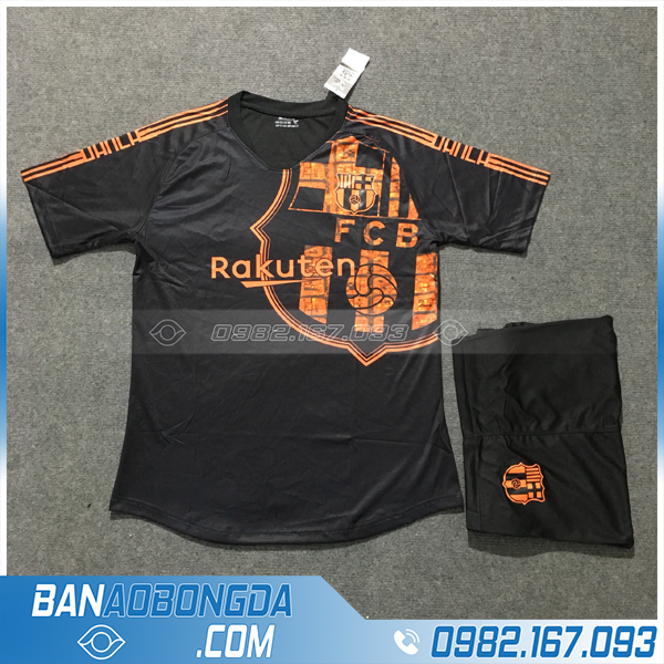 Áo bóng đá Barca màu đen đẹp