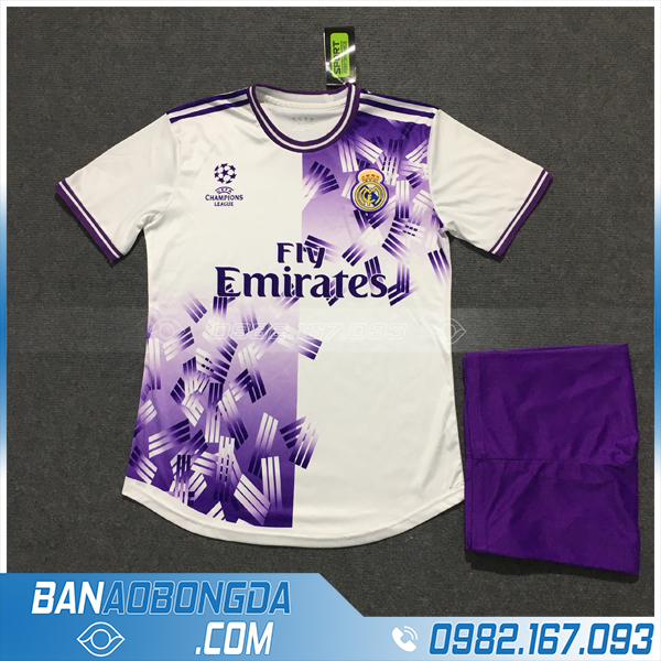 Áo Real Madrid trắng tím 