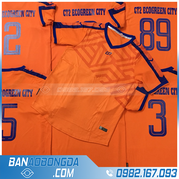 áo bóng đá màu da cam đẹp