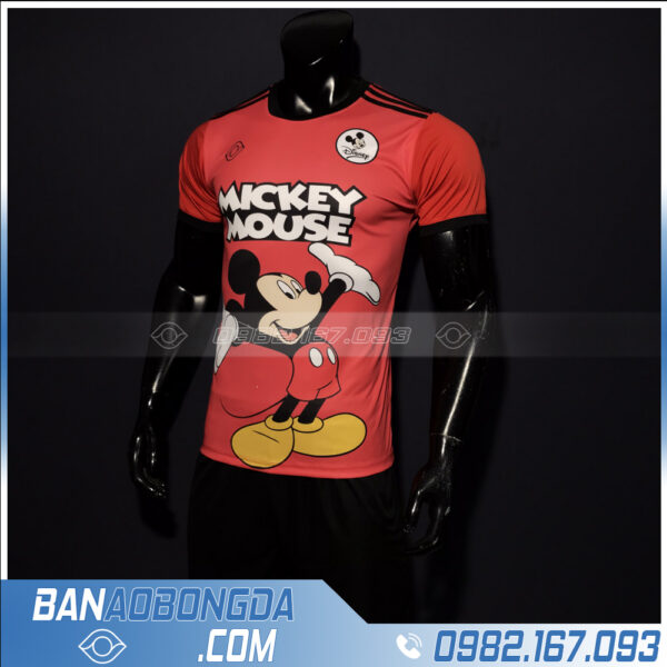 áo đá bóng chuột mickey màu đỏ đẹp dễ thương