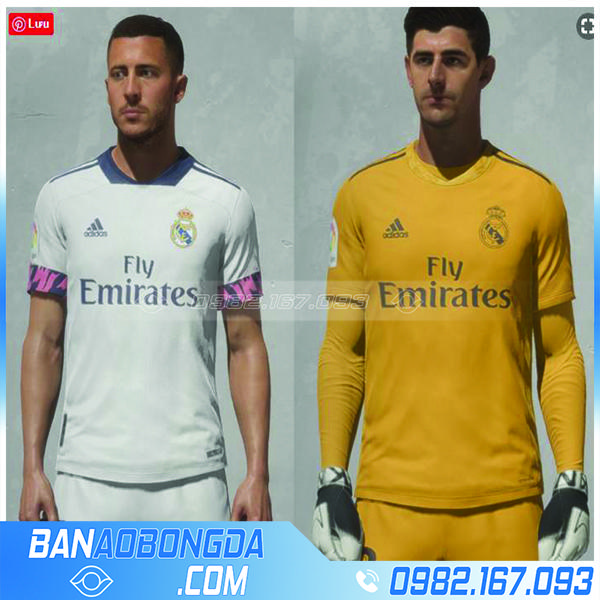 Áo bóng đá real madrid thủ môn màu vàng