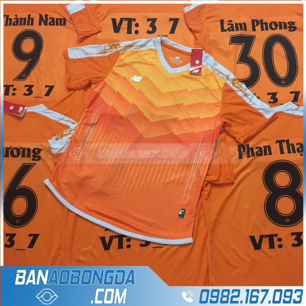 Áo đấu bóng đá phủi màu cam