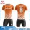 áo bóng đá không logo tự thiết kế HZ 214 màu cam