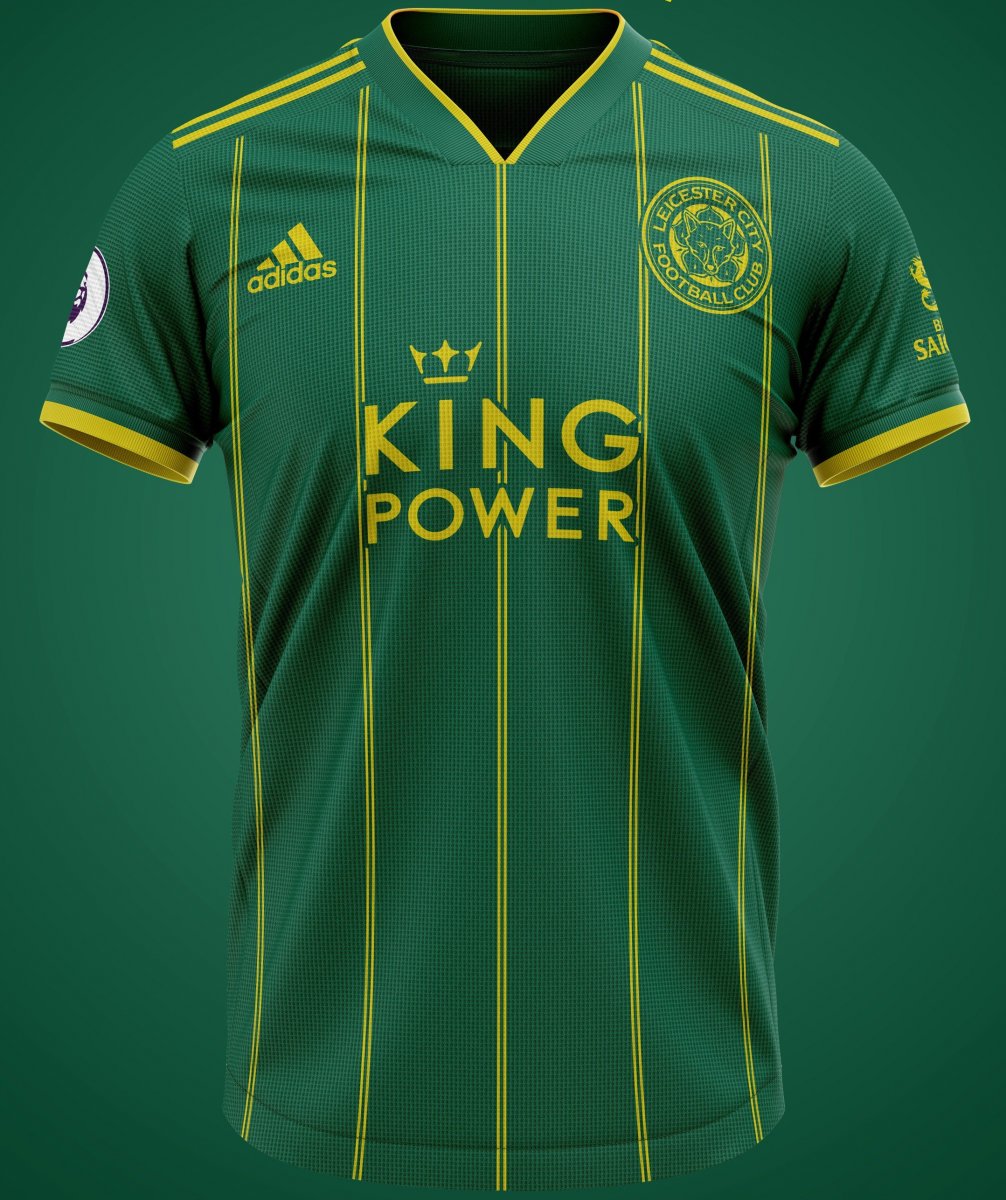 áo leicester City chế màu xanh lá