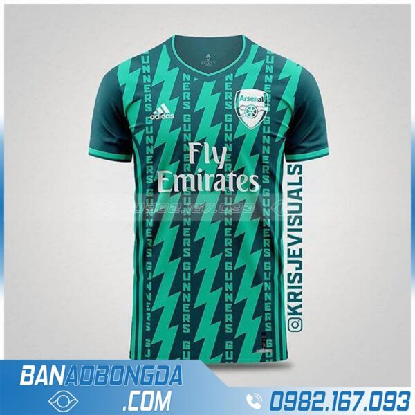 áo Arsenal chế màu xanh đẹp