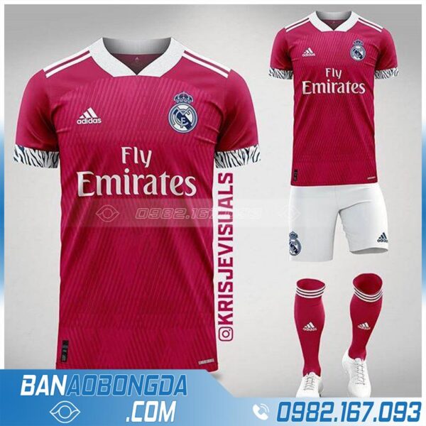 Áo Real Madrid tự thiết kế màu đỏ đẹp