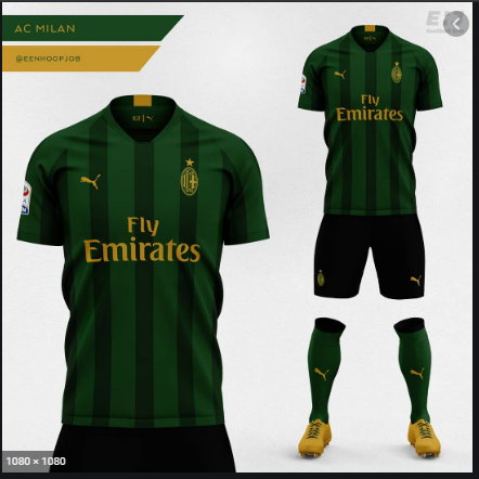 Áo đấu Ac Milan thiết kế riêng xịn