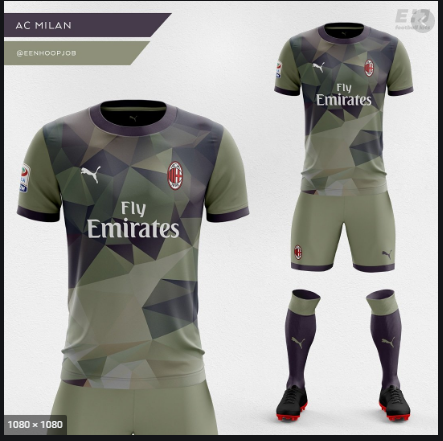Quần áo AC Milan màu xám