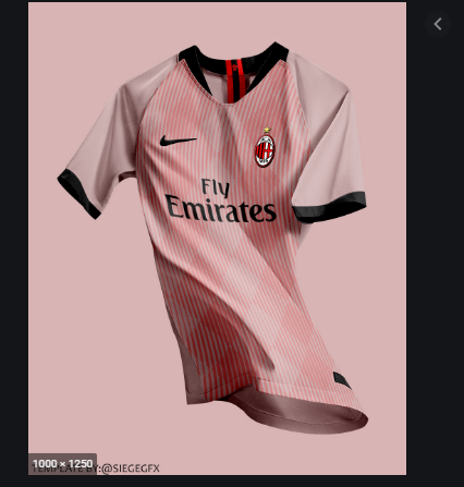 áo đá banh ac milan màu hồng