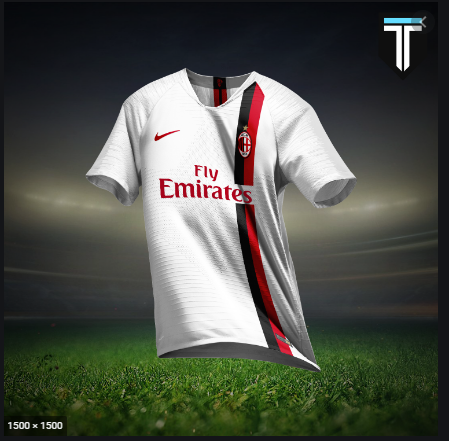 áo thể thao AC Milan chế màu trắng