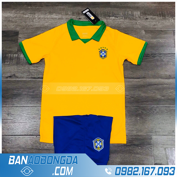 áo đá banh trẻ em brazil