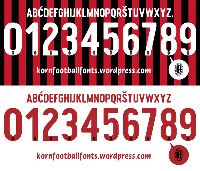 font số ac milan
