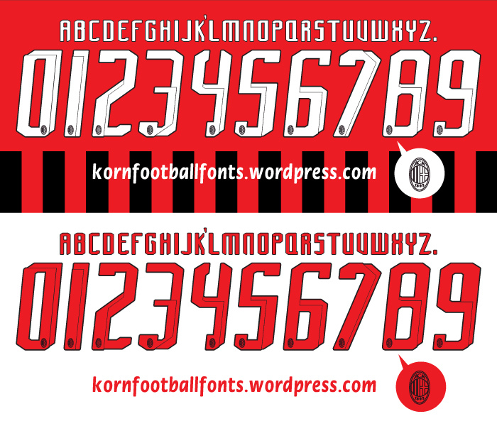 Font in áo đấu bóng đá đẹp