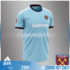 Áo West Ham tự chế đẹp HZ 684 màu xanh nhạt