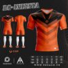 Bộ Quần Áo Bóng Đá Không Logo Cao Cấp Màu Cam Iniesta