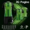 Áo bóng đá không logo pogba màu xanh lá