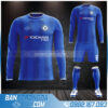 Áo Chelsea dài tay đẹp màu xanh dương