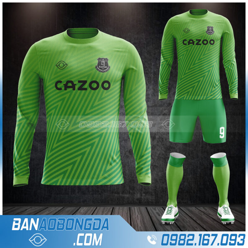 Áo bóng đá câu lạc bộ Everton dài tay màu xanh lá