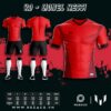 Mẫu Áo Đấu Bóng Đá Không Logo Màu Đỏ Đẹp Nhất Ro - Messi