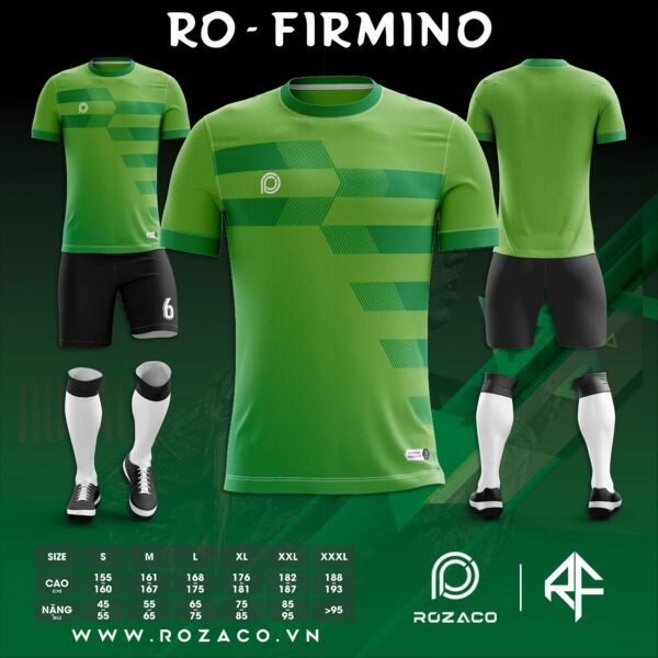 Bộ Quần Áo Bóng Đá K Logo Firmino Màu Xanh Lá Xịn Và Đẹp