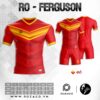 Áo Bóng Đá Không Có Logo Màu Đỏ Ferguson