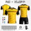 Mẫu áo đá banh không logo màu vàng đẹp nhất