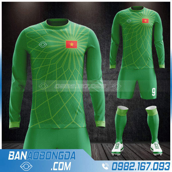 áo Việt Nam dt màu xanh lá
