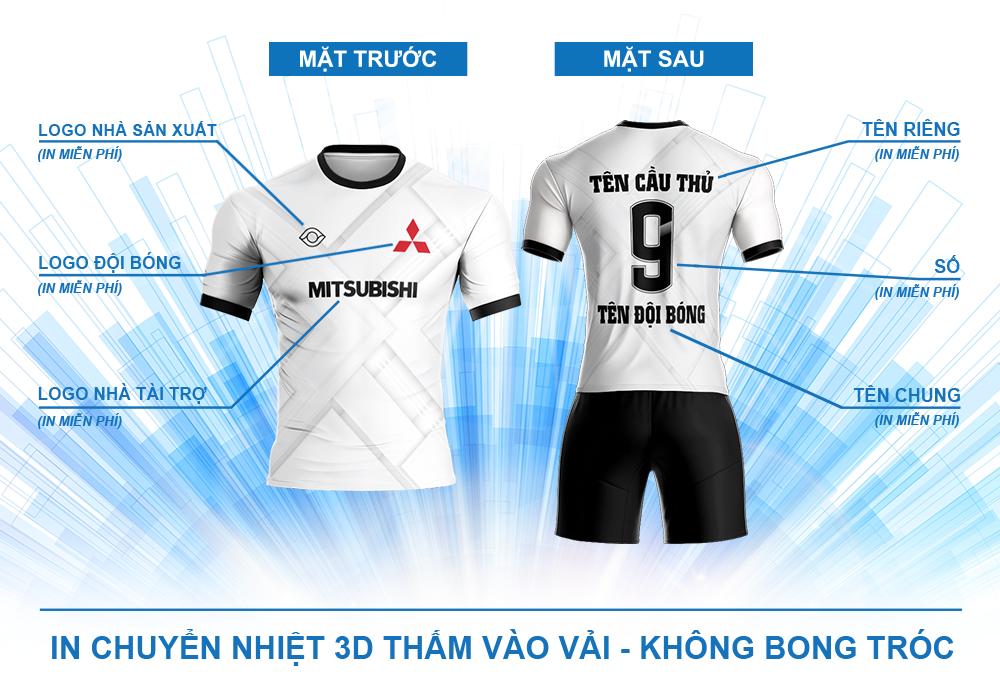 In ấn áo bóng đá nhanh và đẹp