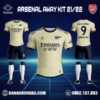 Áo Câu Lạc Bộ Arsenal 2022 Sân Khách Màu Đồng Đẹp