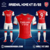 Mẫu Áo CLB Arsenal 2022 Sân Nhà Màu Đỏ Đẹp