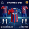 Mẫu Áo Câu Lạc Bộ Barca 2022 Sân Nhà Màu Đỏ Đẹp