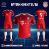 Áo Câu Lạc Bộ Bayern Munich 2022 Sân Nhà Màu Đỏ Đẹp