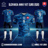 Áo Đội Tuyển Slovakia 2022 Sân Khách Màu Xanh Bích