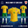 Áo Đội Tuyển Wales 2022 Sân Khách Màu Vàng Đẹp