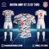 Áo Câu Lạc Bộ Bayern Munich 2022 Sân Khách Thứ 2 Màu Trắng Đẹp