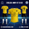 Áo Câu Lạc Bộ Chelsea 2022 Sân Khách Thứ 2 Màu Vàng Đẹp
