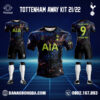 Áo Câu Lạc Bộ Tottenham 2022 Sân Khách Thứ 2 Màu Xanh Đen Đẹp
