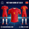 Áo Đội Tuyển Việt Nam 2022 Sân Nhà Màu Đỏ Đẹp