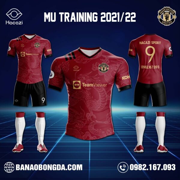 Áo Câu Lạc Bộ Mu 2022 Training Màu Đỏ Đô