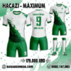 Thêm một thiết kế áo đấu không logo màu xanh két không logo được chào bán tại Shop Hacazi Sport