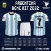 Áo Argentina Sân Nhà World Cup 2022 Hoàn Hảo Mọi Góc Nhìn
