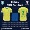 Mẫu Áo Đội Tuyển Brazil Sân Nhà World Cup  2022 Đẹp