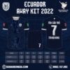 Áo Ecuador Sân Khách World Cup 2022 Phiên Bản Giới Hạn Mới Nhất. Áo được sử dụng gam màu tím than làm gam màu chính cho chiếc áo đấu. Bao gồm cả áo đấu lẫn chiếc quần short đi kèm. Giúp cho bạn sở hữu trọn vẹn niềm yêu thích với màu sắc này. 