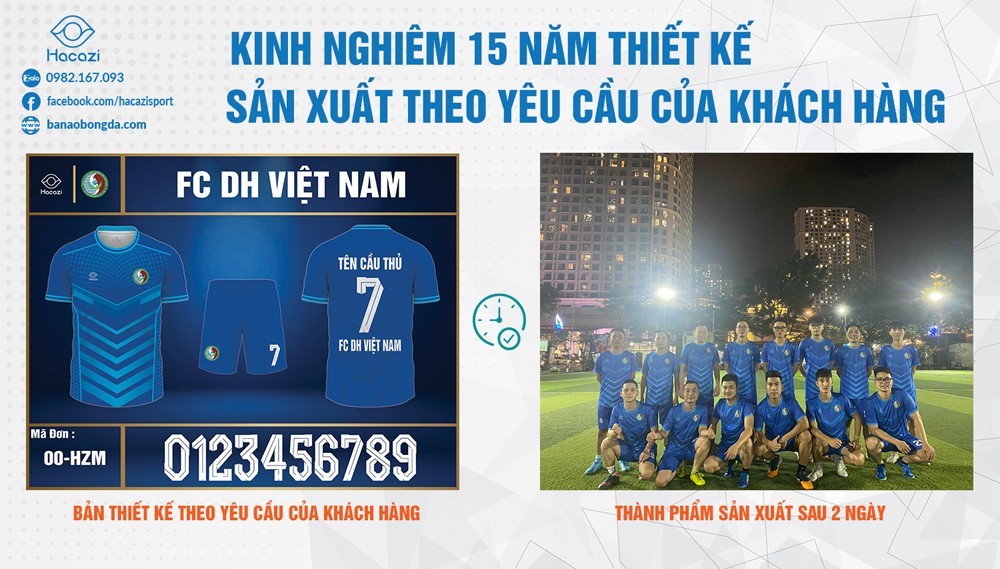 Với 15 năm kinh nghiệm trong lĩnh vực sản xuất trang phục thể thao, Hacazi Sport dễ dàng thấu hiểu những mong muốn, tâm tư của mọi khách hàng nhằm đem đến cho mọi người những trải nghiệm hoàn hảo.