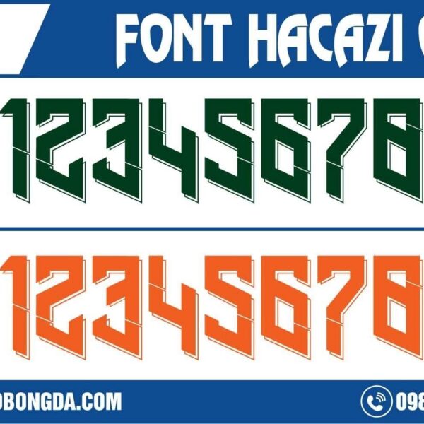 Tại Shop Hacazi Sport đã ra mắt thêm bộ font số áo bóng đá mang số 01. Kèm theo đó là các nét chữ trên số được phối hợp với chiếc áo đấu vô cùng hoàn hảo. Tạo ra một cực phẩm đặc sắc cho các cầu thủ mặc lên sân.