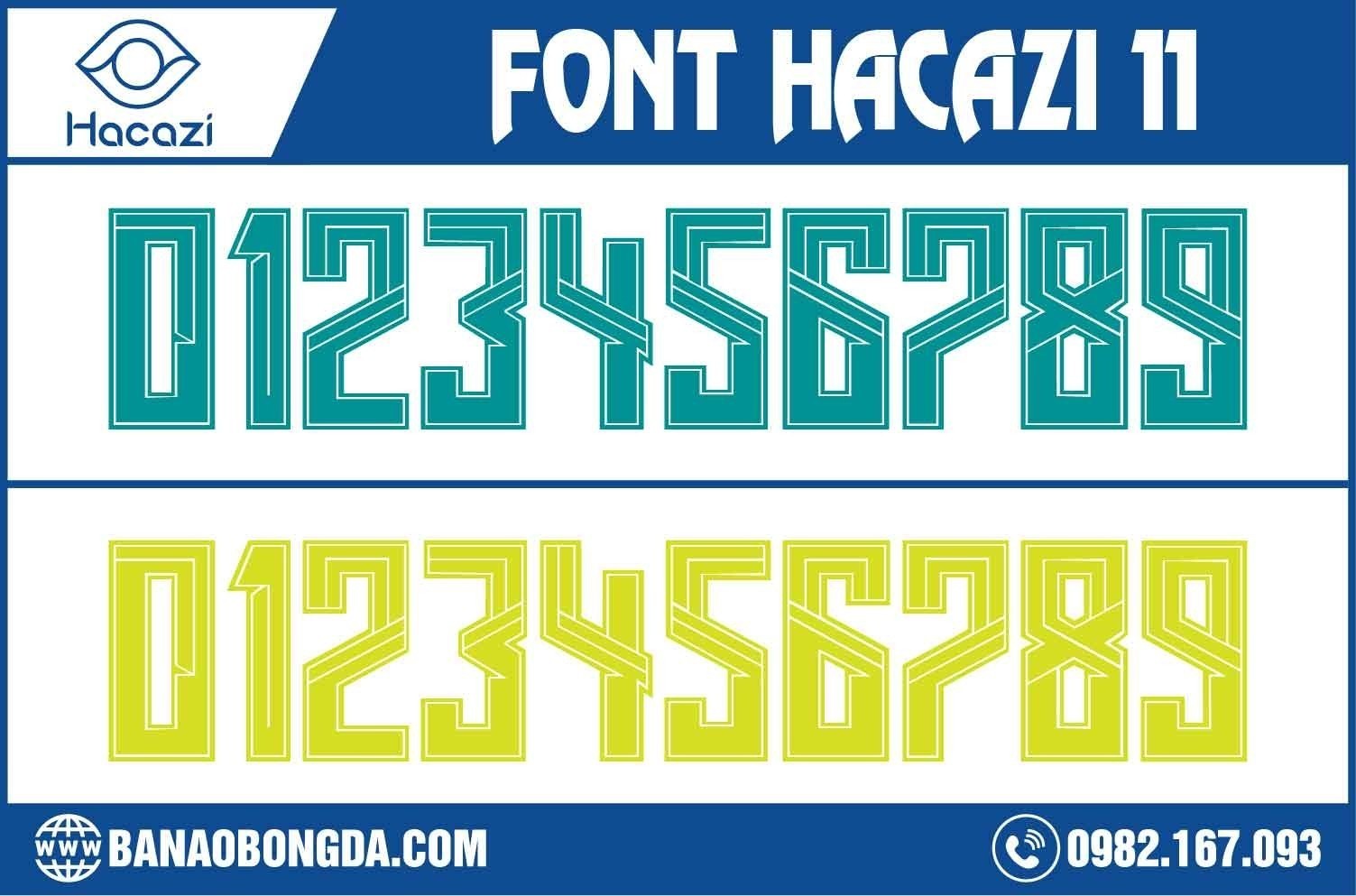 Bảng font số áo độc đáo