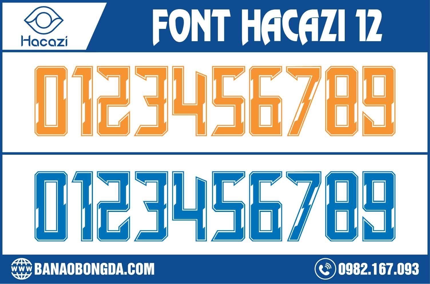  Sẽ là một kiểu phong cách font số giành riêng cho những ai ưa chuộng sự độc đáo, phá cách theo cách riêng. Font số áo bóng đá 12 xứng đáng là mẫu font số quốc dân mà bất cứ ai cũng nên sở hữu cho mình.