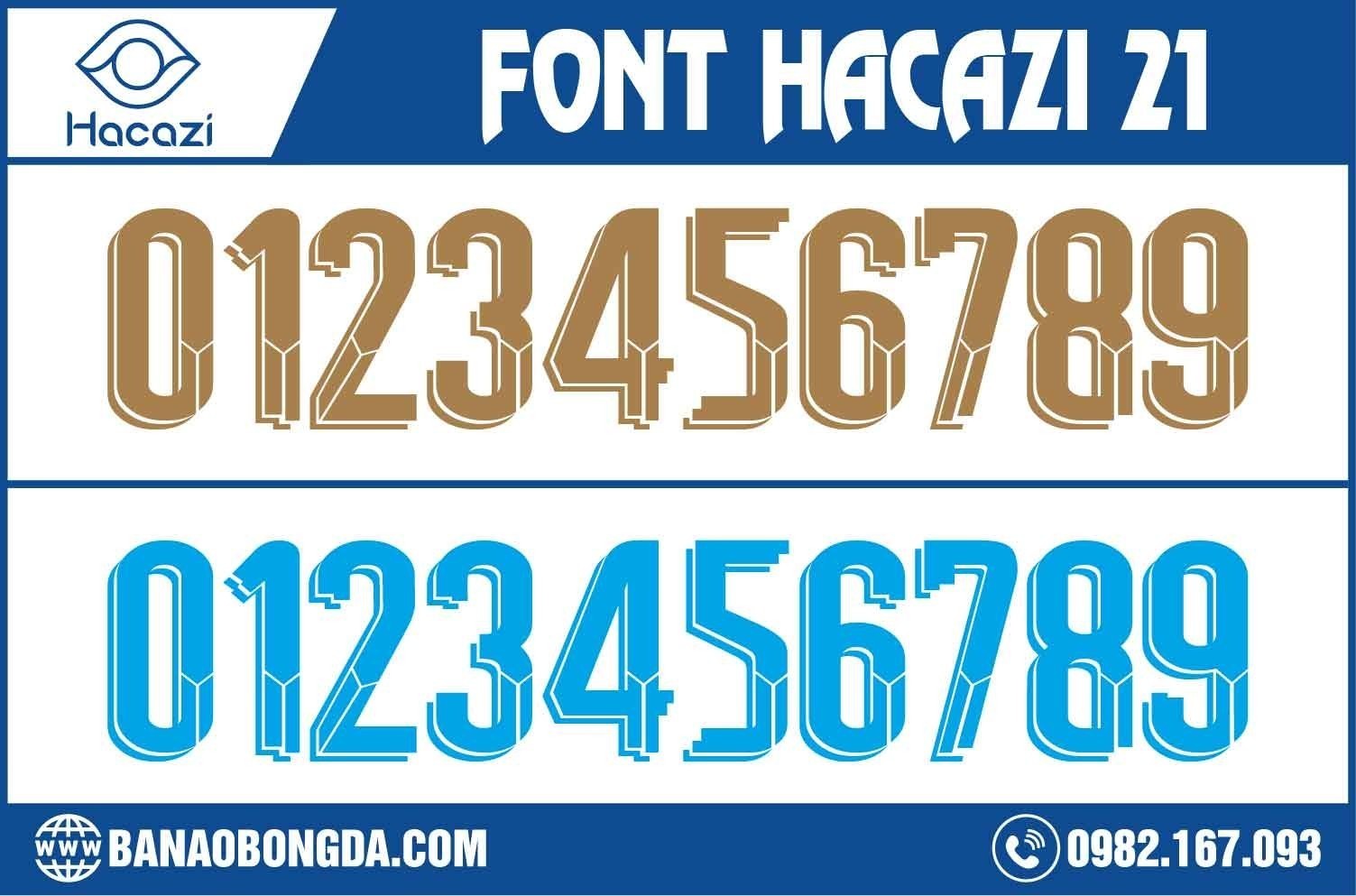 Mẫu font số áo đấu đẹp nhất 2024