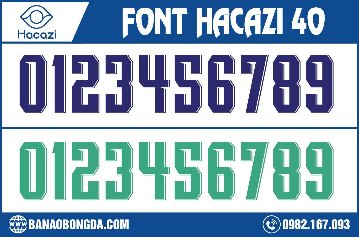 Đơn giản trong cách thiết kế, nhưng sử dụng màu sắc của bộ font số đi kèm tạo ra một chiếc áo đấu vô cùng hoàn hảo. Và đây là những gì mà Shop Hacazi Sport chúng tôi muốn nói và thể hiện trên bộ Font số áo bóng đá 40 mới nhất năm 2023